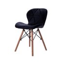Ver imagem 5 de Kit 02 Cadeiras Estofada Jantar Charles Eames Eiffel Slim Wood Confort Preto