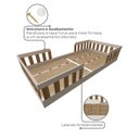 Ver imagem 6 de Cama Infantil Montessoriana Solteiro Tuli Zoe Branco/Carvalho Mel