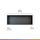 Ver imagem 2 de Nicho Organizador para Cozinha Itália 80x30 cm Multiuso MDP Preto Texturizado 0456 - Prime