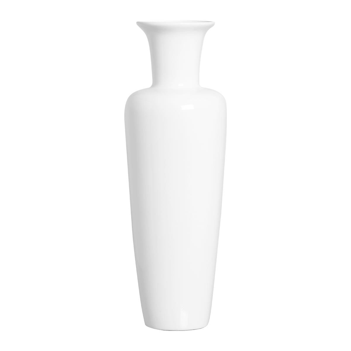 Vaso de Chão Branco Grande para Decoração em Cerâmica Madri Clássico - 1