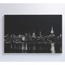 Ver imagem 2 de Quadro Rio Hudson Preto E Branco 120x80 Cm Vidro Impresso