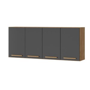 Aéreo Clarice 1,60 Mt 4 Portas Amêndoa Grafite