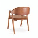 Ver imagem 3 de Kit 4 Cadeiras Estofadas para Mesa de Jantar Madeira Gaia Caramelo Yescasa Marrom