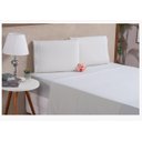 Ver imagem 1 de Lençol King Size 4 Peças Algodão Branco Hotel Motel Pousada