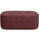 Ver imagem 3 de Puff Decorativo Orgânico para Living Quarto 100cm Doha W01 Linho Bordô - Lyam Decor