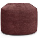 Ver imagem 6 de Puff Decorativo Orgânico para Living Quarto 100cm Doha W01 Linho Bordô - Lyam Decor