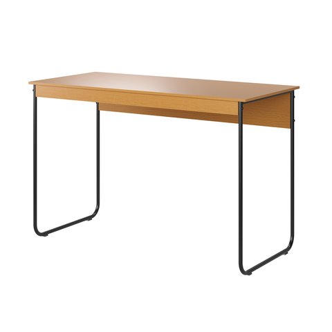 Mesa de Estudo Escrivaninha Criare Prateleira Escritório Moderno Estilo Industrial Nicho Cor Nature