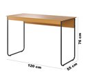 Ver imagem 6 de Mesa de Estudo Escrivaninha Criare Prateleira Escritório Moderno Estilo Industrial Nicho Cor Nature