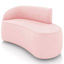 Ver imagem 4 de Sofá 2 Lugares 140cm Wendi e Poltrona Steve Suede Rosa Bebê I01 - Mpozenato