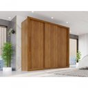 Ver imagem 1 de Guarda Roupa Casal Crsal 3 Portas de Correr 4 Gavetas MDP Cinamomo Multimóveis 185cm