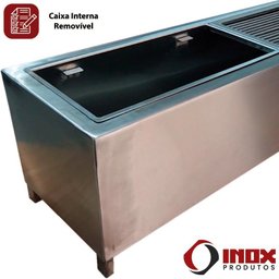 Churrasqueira Inox - Modelo 02 - Inox 304 - 100x32x33 Cm - 3