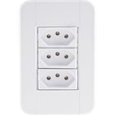 Ver imagem 1 de Conjunto 4x2 com 3 Tomadas 2P+T 20 a 250 V Tramontina Tablet Branco