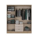 Ver imagem 2 de Guarda Roupa Casal Troy 1151 6 Portas 3 Gavetas MDP Branco Móveis Carraro