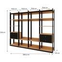 Ver imagem 2 de Guarda Roupas Closet 4 Gavetas 2 Cabideiros e 8 Prateleiras Cb0078 Linha Industrial Genialflex Freij