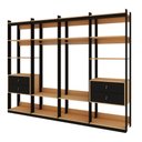Ver imagem 3 de Guarda Roupas Closet 4 Gavetas 2 Cabideiros e 8 Prateleiras Cb0078 Linha Industrial Genialflex Freij