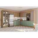 Ver imagem 6 de Balcão de Cozinha Botanic M623 c/ 2 Portas c/Tampo - Kappesberg Nogueira/Oliva/Preto Brilho -