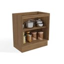 Ver imagem 4 de Balcão de Cozinha Botanic M623 c/ 2 Portas c/Tampo - Kappesberg Nogueira/Oliva/Preto Brilho -