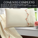 Ver imagem 5 de Lencol Super Queen Size Elastico Daphane 100%algodao Extra Macio Bouquet:palha
