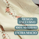 Ver imagem 3 de Lencol Super Queen Size Elastico Daphane 100%algodao Extra Macio Bouquet:palha