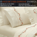 Ver imagem 2 de Lencol Super Queen Size Elastico Daphane 100%algodao Extra Macio Bouquet:palha