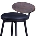 Ver imagem 2 de Banqueta Daytona Assento Linho Corvin Preto Base Grafite - 73505