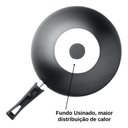 Ver imagem 4 de Frigideira Wok Antiaderente com Tampa Grafite 24cm 2,8l Mta