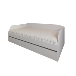 Bicama Solteiro Duo com Cama Auxiliar em Mdf Premium Branco - 3