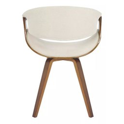 Cadeira de Jantar Nicole Rivatti Couro Madeira:creme - 3