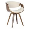 Cadeira de Jantar Nicole Rivatti Couro Madeira:creme - 1