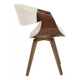 Cadeira de Jantar Nicole Rivatti Couro Madeira:creme - 2