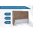 Ver imagem 2 de Cabeceira Cama Box Estofada Queen Queen Imperatriz Suede Marrom Chocolate - Simbal