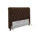Ver imagem 1 de Cabeceira Cama Box Estofada Queen Queen Imperatriz Suede Marrom Chocolate - Simbal