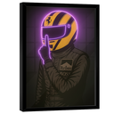 Ver imagem 3 de Quadro Decorativo Piloto Número 1 Neon Roxo