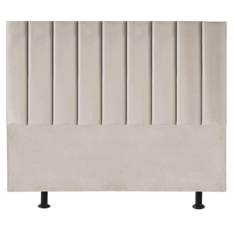 Cabeceira Estofada Cama Box King 195 Cm Karla Corino:bege