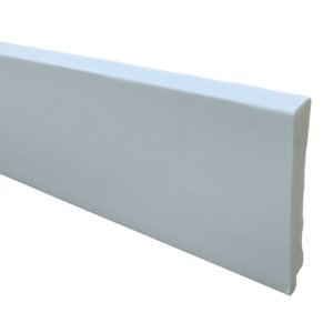 Rodapé 10cm Poliestireno Liso Branco - 2,4 Metros