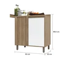 Ver imagem 3 de Balcão Cozinha Canto Reto 1 Porta - Módulo Cozinha Mel - Luciane 1305:Branco