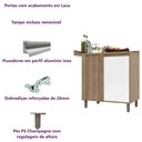 Ver imagem 4 de Balcão Cozinha Canto Reto 1 Porta - Módulo Cozinha Mel - Luciane 1305:Branco