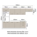 Ver imagem 4 de Armário de Cozinha Completa 330cm Branco/crema Agata Madesa 01