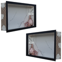 Ver imagem 5 de Nicho Porcelanato Branco Carrara Borda Preta 60x32 Kit 2 Uni