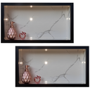 Ver imagem 1 de Nicho Porcelanato Branco Carrara Borda Preta 60x32 Kit 2 Uni
