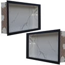 Ver imagem 3 de Nicho Porcelanato Branco Carrara Borda Preta 60x32 Kit 2 Uni