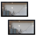 Ver imagem 2 de Nicho Porcelanato Branco Carrara Borda Preta 60x32 Kit 2 Uni