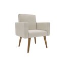 Ver imagem 3 de Kit 3 Poltronas Nina Clássico: Suede/bege