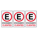 Ver imagem 1 de Combo 6 Placas De Sinalização Estacionamento Clientes 20x30 Acesso - P-2 F9e