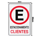 Ver imagem 2 de Combo 6 Placas De Sinalização Estacionamento Clientes 20x30 Acesso - P-2 F9e