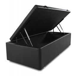 Box Baú Solteiro 88x188cm Courvin Preto - 1