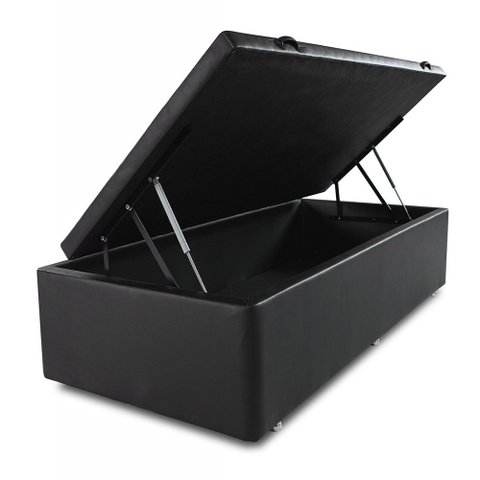 Box Baú Solteiro 88x188cm Courvin Preto