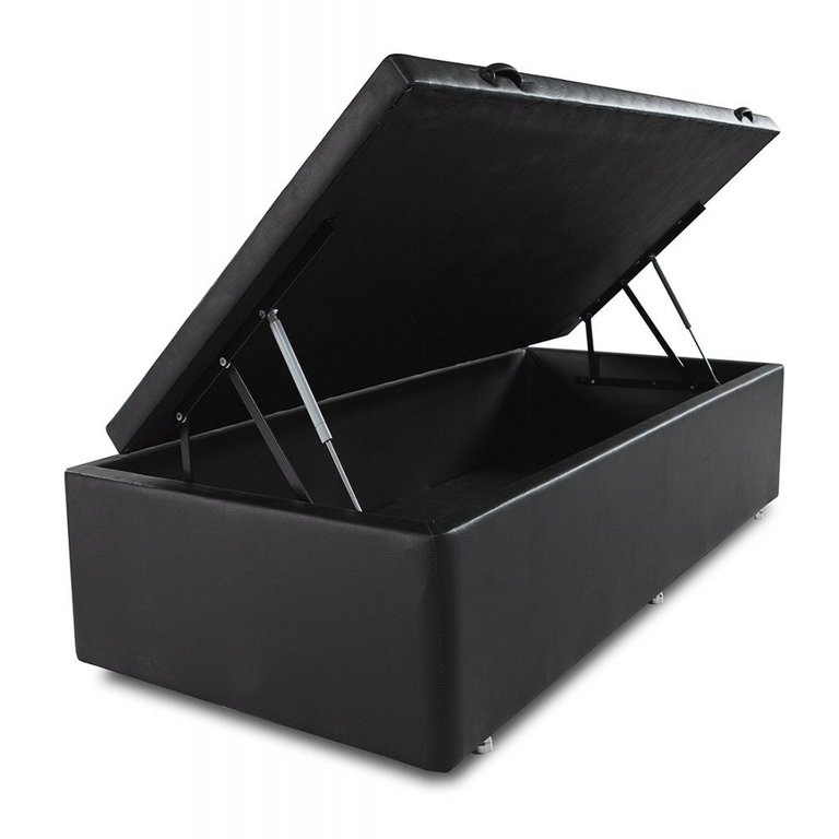 Box Baú Solteiro 88x188cm Courvin Preto