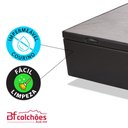 Ver imagem 4 de Box Baú Solteiro 88x188cm Sintético Preto