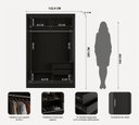 Ver imagem 4 de Guarda-Roupa Casal com Espelho 2 Portas de Correr 2 Gavetas Verona Yescasa